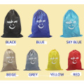 Eco-friendly OEM Customized Promotional Printing logo Drawstring Dirty waterproof Nylon Laundry Bag